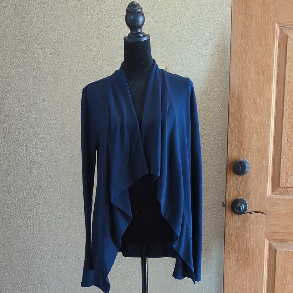 Elegant Navy Open Front Cardigan
